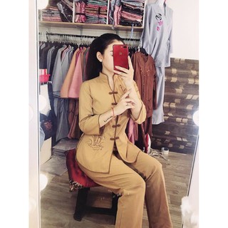 #Đồ lam _Đồ đi chùa  - SET BỘ KATE NÚT TÀU
