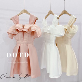 đầm tiệc trễ vai