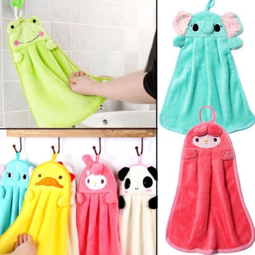 Khăn lau tay treo tường hình thú hoạt hình