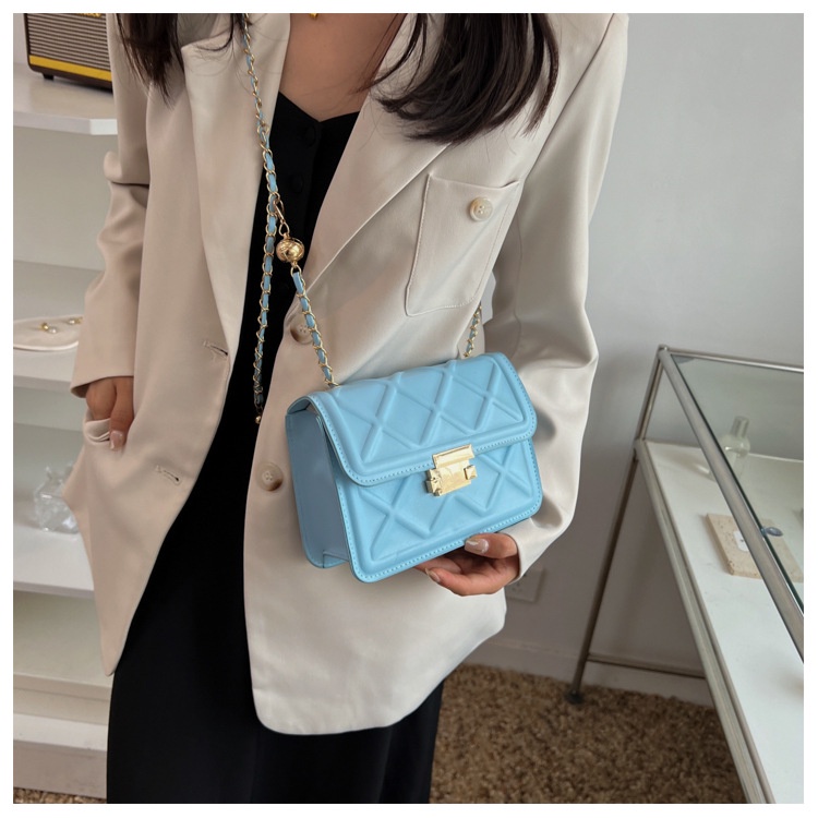 Túi Đeo JASMIN NOIR Chéo Nắp Lật Họa Tiết Kẻ Ô Phối Dây Xích Cho Nữ