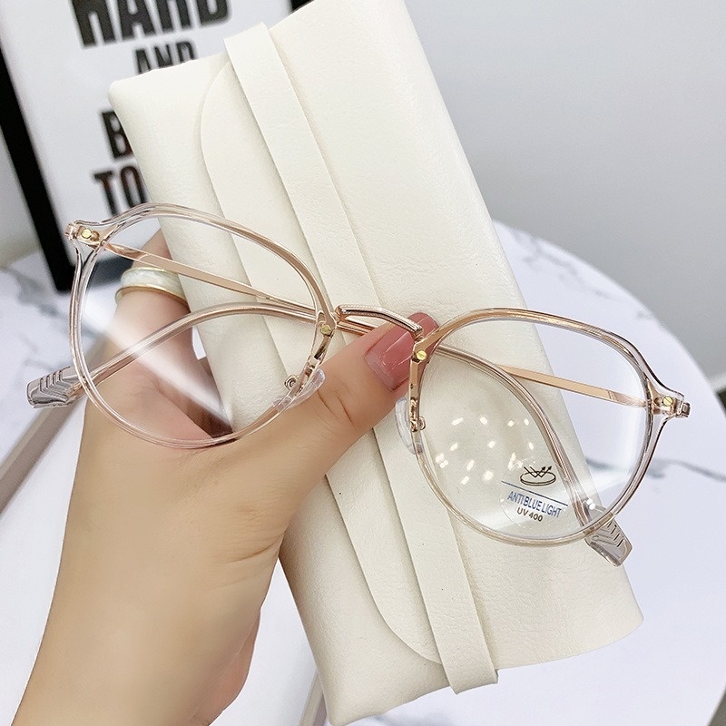 Kính Mát Gọng Kim Loại TR90 Chống Ánh Sáng Xanh Thời Trang Phong Cách Retro