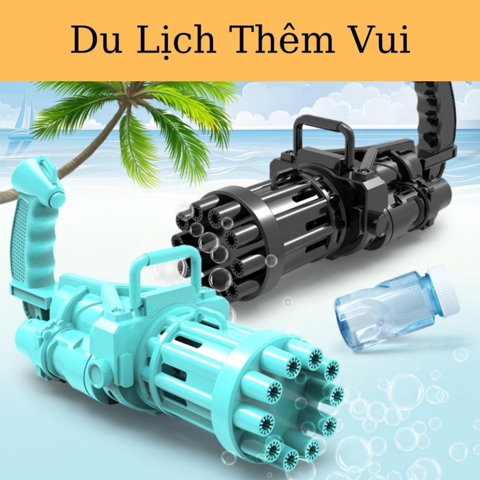 [Thanh lý xả kho] Súng bắn bong bóng 8 nòng máy phun nhiều bong bóng đồ chơi vận động cho bé