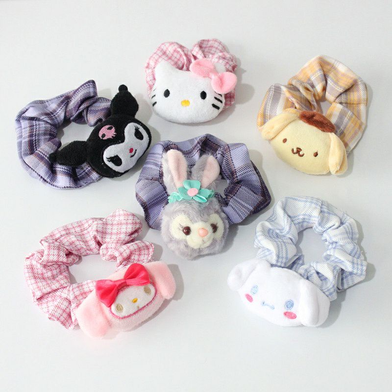 Dây Cột Tóc Caro Cinnamoroll Kuromi Melody Purin