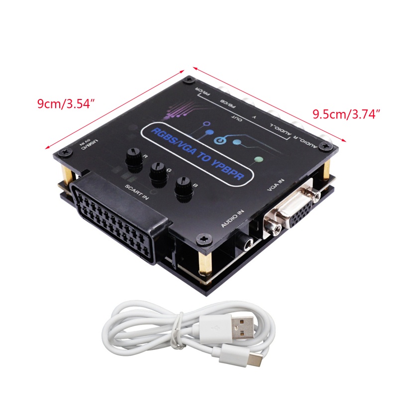 Bộ Chuyển Đổi RGBS VGA SCART Sang YPBPR 480i 480p 576i 576p 720p 1080i 1080p Cho Sfc