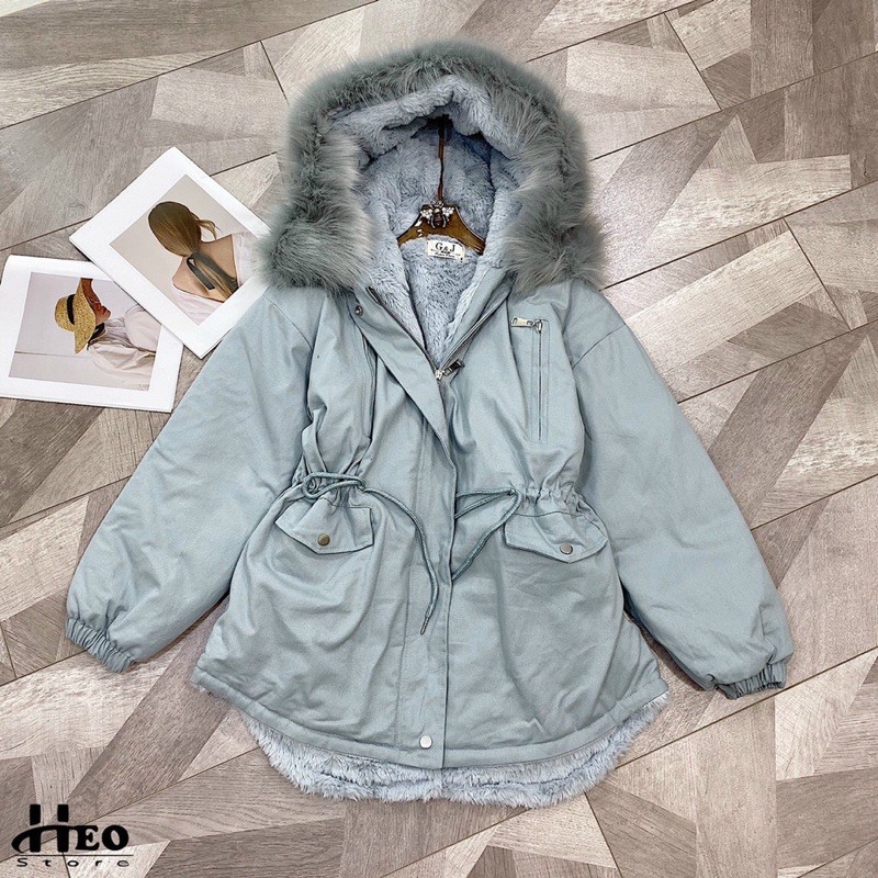 XẢ HÀNG SALE SÓC Áo khoác parka kaki mũ lông hàng chuẩn loại 1 freesize | BigBuy360 - bigbuy360.vn