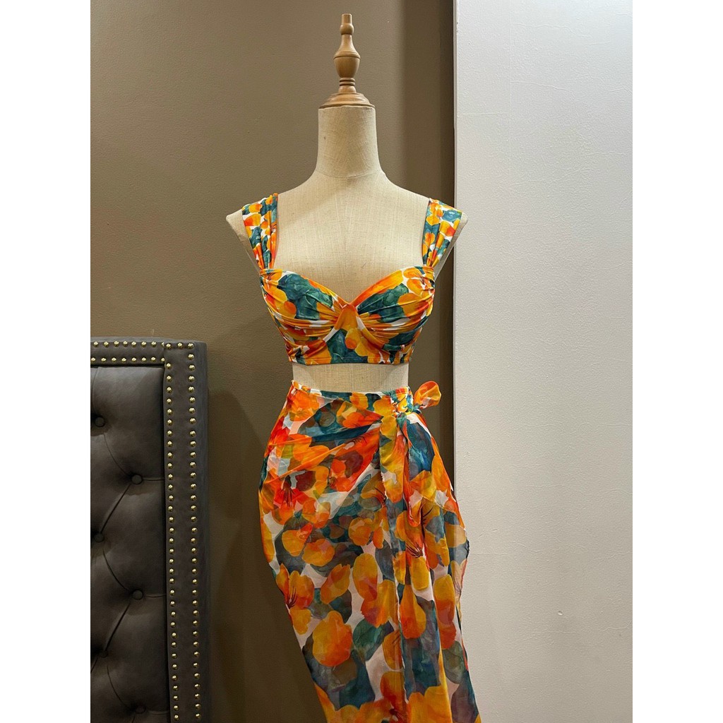 bikini nâng ngực cúp quai to họa tiết hoa | BigBuy360 - bigbuy360.vn