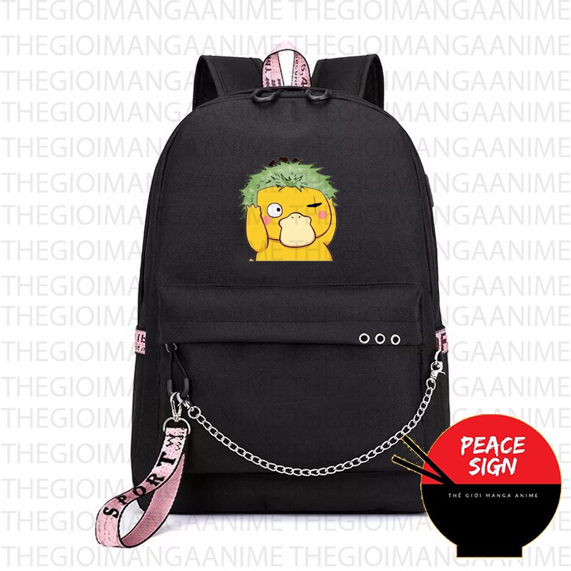 Balo thông minh in hình PSYDUCK ver ONE PIECE Konduck anime chibi