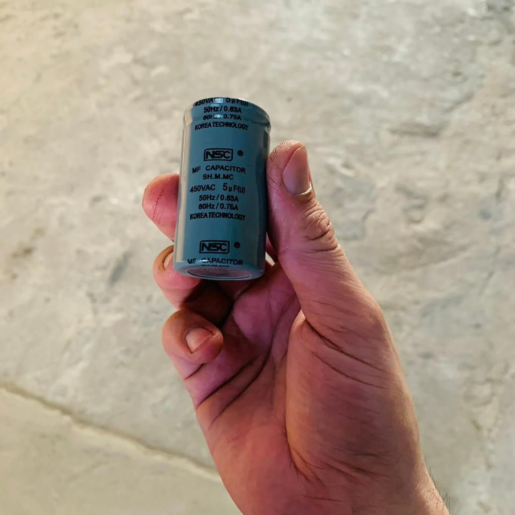 Tụ dầu 5uf NSC - Tụ tròn 5uf 450VAC chính hãng NSC