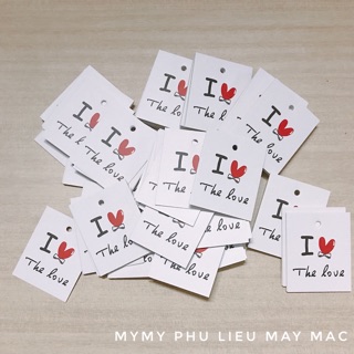 Nhãn mác giấy handmade The love - 50 cái