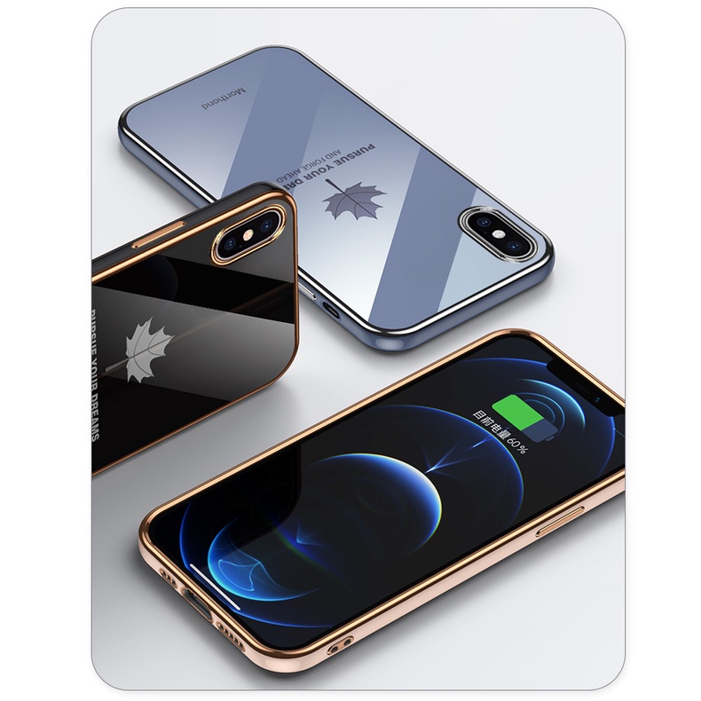 Ốp Điện Thoại Mềm In Hình Lá Phong Cho iPhone X XR XS Max 6 6s 7 8 SE 2020 6 Plus 7 Plus 8 Plus 6s Plus