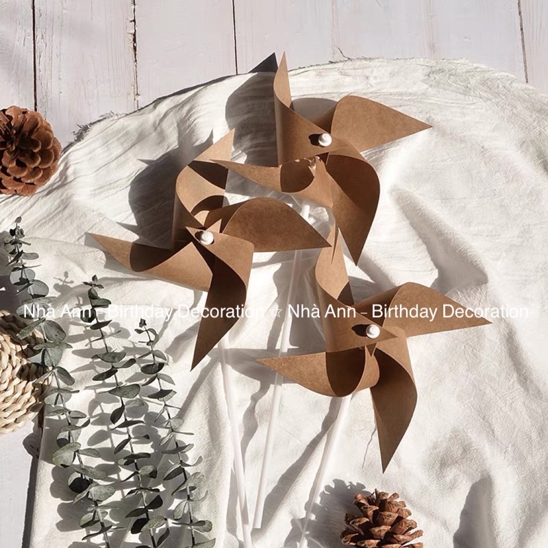 SET 3 CHONG CHÓNG GIẤY DECOR SINH NHẬT, EVENT - NHÀ ANN