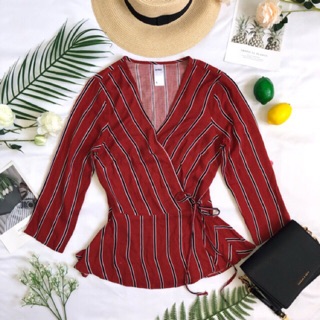 Áo Vạt Chéo Sleeve Wrap Top ANKO