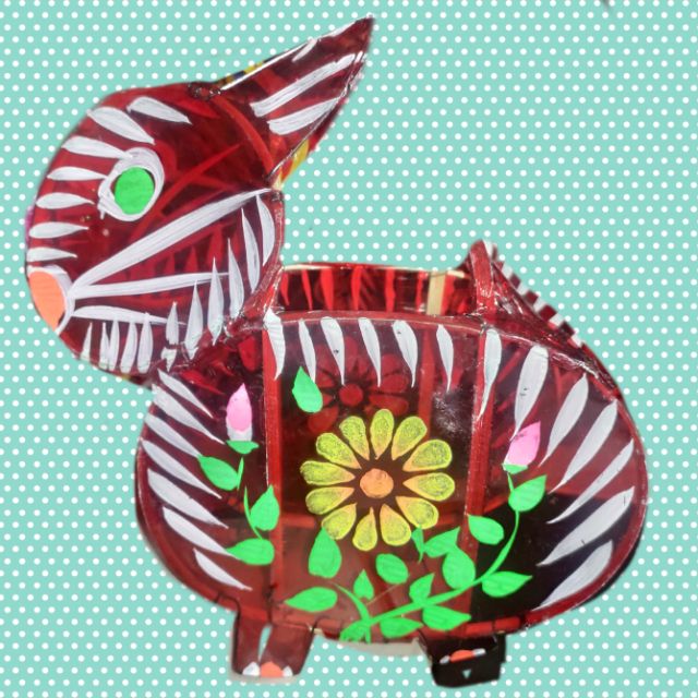 🏮🐇🐰 Lồng đèn giấy kiếng hình con thỏ size nhỏ:20cm