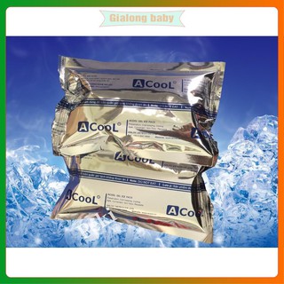 Đá khô giữ nhiệt Acool dạng gel - túi tráng bạc 350g - Dùng bảo quản lạnh thực phẩm, đồ uống, sữa mẹ