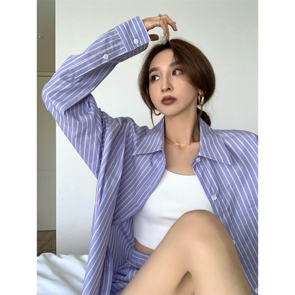 Set Quần Đùi Và Áo Sớm Tay Dài Nữ Phong Cách Thời Trang Cá Tính