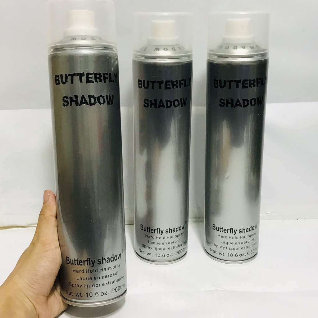 Gôm xịt tóc nam tạo kiểu Butterfly Shadow 320ml/600ml bóng mượt siêu giữ nếp chuẩn loại 1