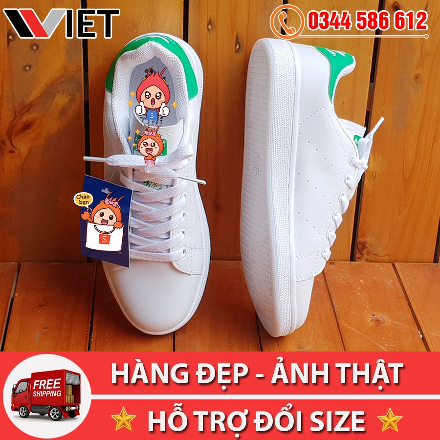 [FREE SHIP TOÀN QUỐC] Giày Thể Thao Stan Smith Gót Xanh Lá Giá Rẻ