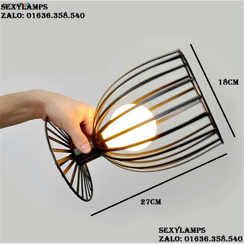 ĐÈN TRANG TRÍ HÌNH LY PHONG CÁCH VINTAGE (TẶNG KÈM BÓNG LED TRANG TRÍ)