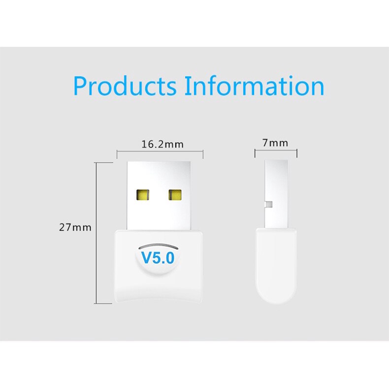 Bộ Truyền Tín Hiệu Bluetooth V5.0 Không Dây Mini Dành Cho PC Laptop Notebook