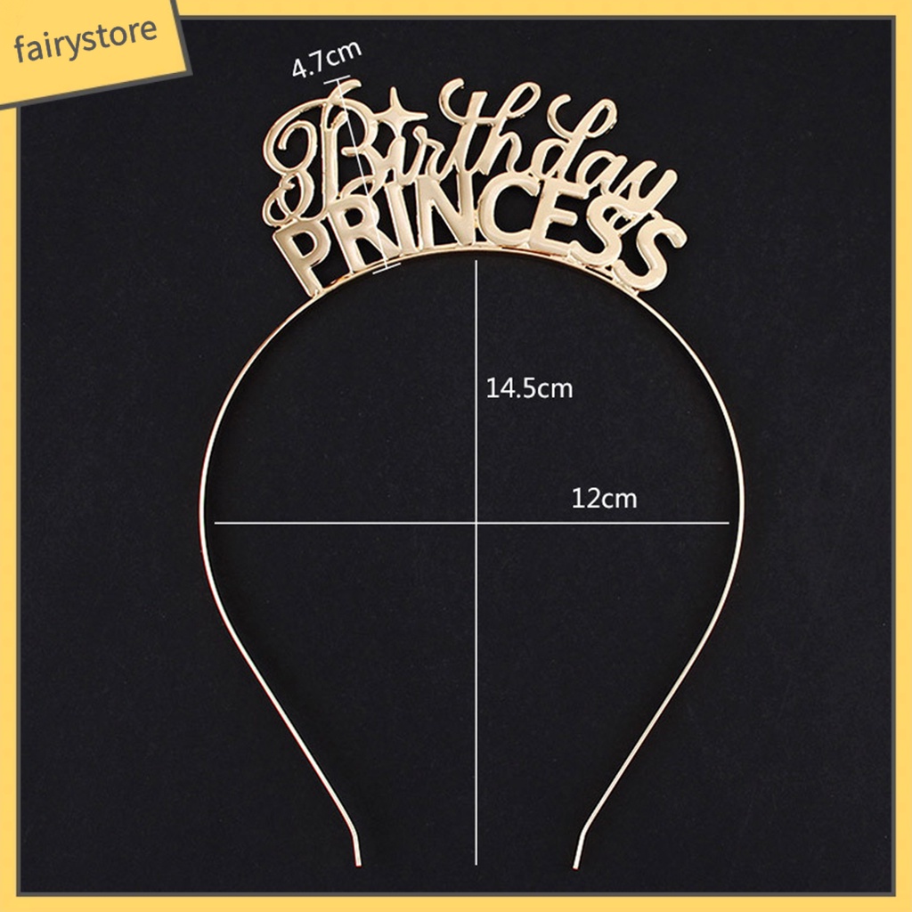 Băng Đô Cài Tóc Đính Đá Tạo Kiểu Chữ Happy Birthday Cho Bé Gái