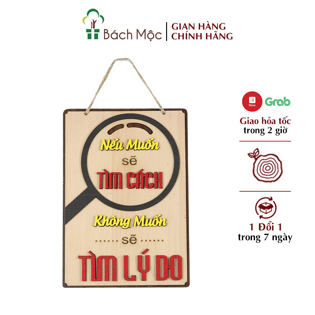 Khẩu Hiệu Treo Tường Văn Phòng BÁCH MỘC Tiếng Việt Nhiều Mẫu Cỡ Lớn