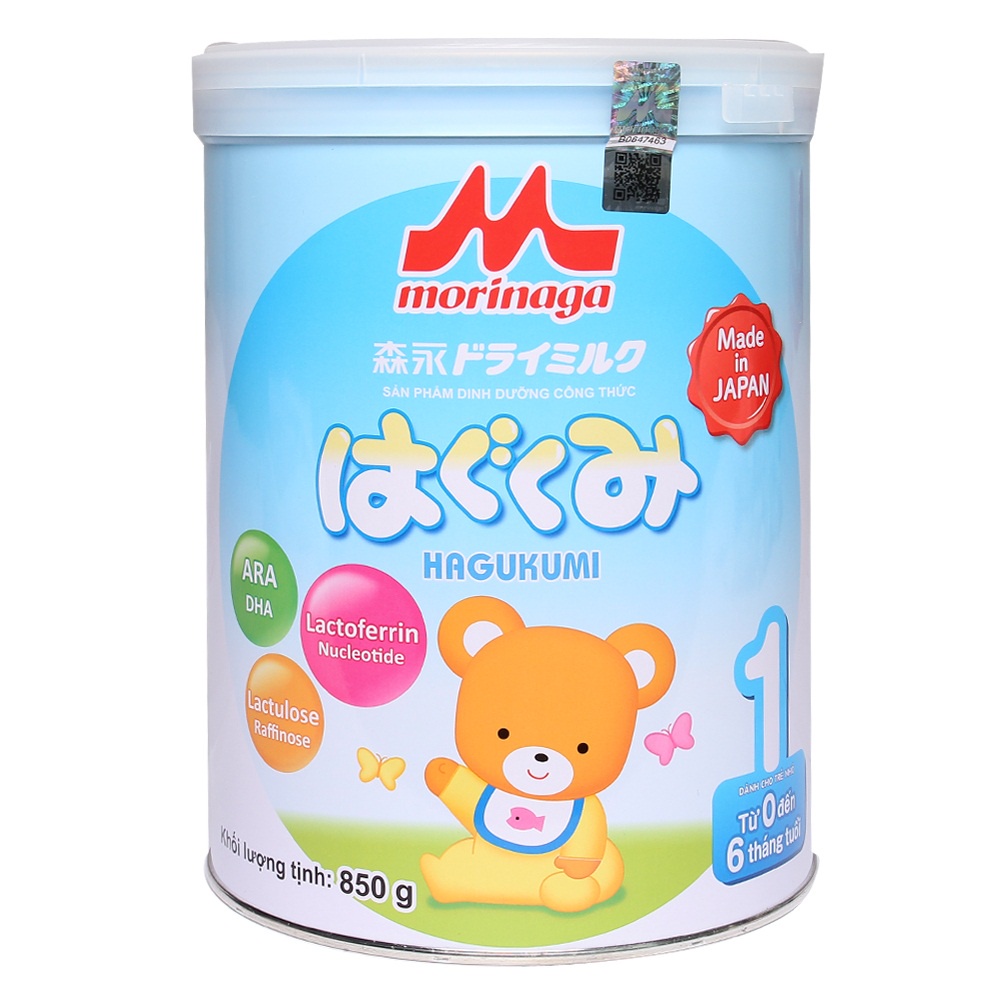 Sữa Morinaga số 1/2 850g mẫu mới (Chính hãng Lê Mây, Hạn t6/2023)