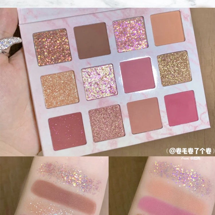 Bảng Phấn Mắt 12 Ô Nhũ Trendy CoCo Marble Vỏ Vân Đá | BigBuy360 - bigbuy360.vn