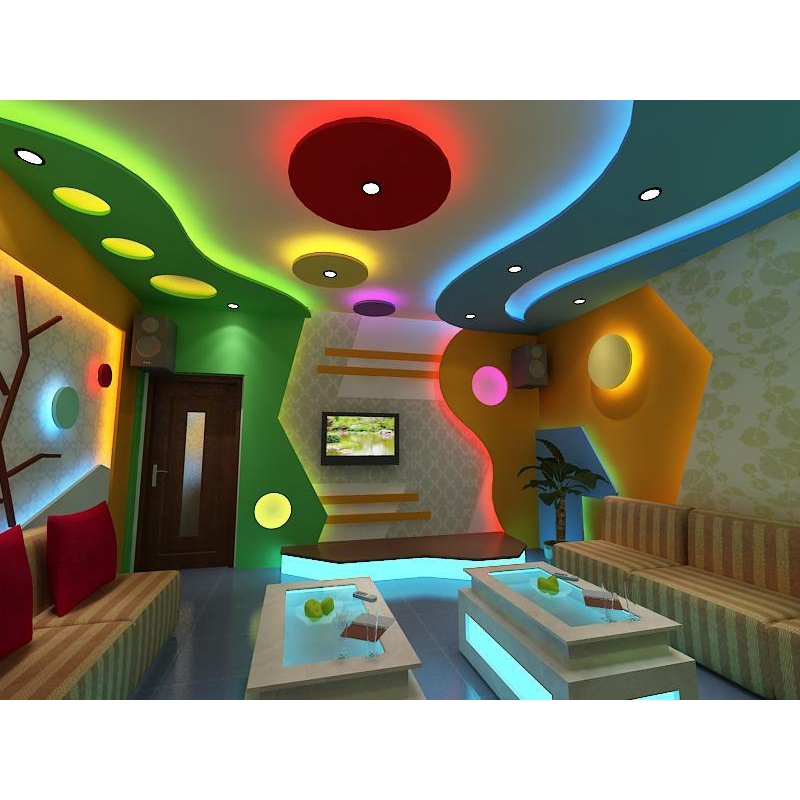 Bộ dây đèn Led hắt trần thạch cao RGB 5050 nhiều màu điều khiển bằng app trên điện thoại thông qua wifi và bluetooth