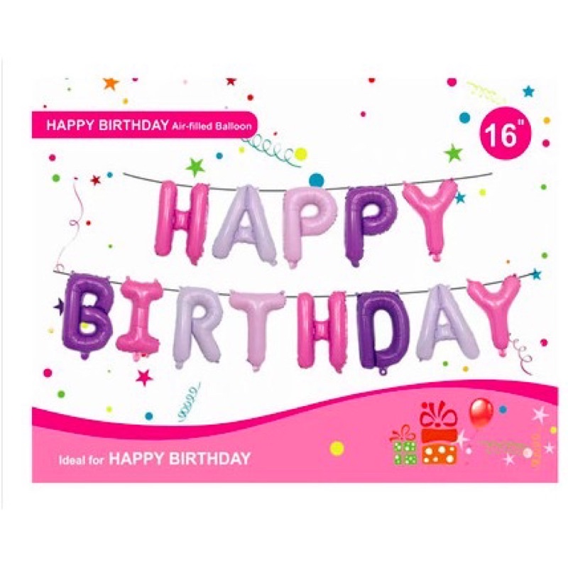 Bong bóng Happy birthday - trang trí sinh nhật