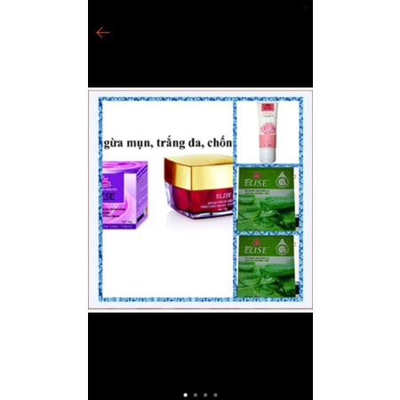 Bộ kem dưỡng da elise, kem elise 20g+sửa rửa mặt +mặt nạ