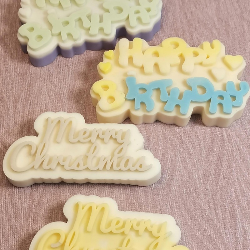Khuôn Silicone Làm Bánh Cupcake Hình Chữ Happy Birthday