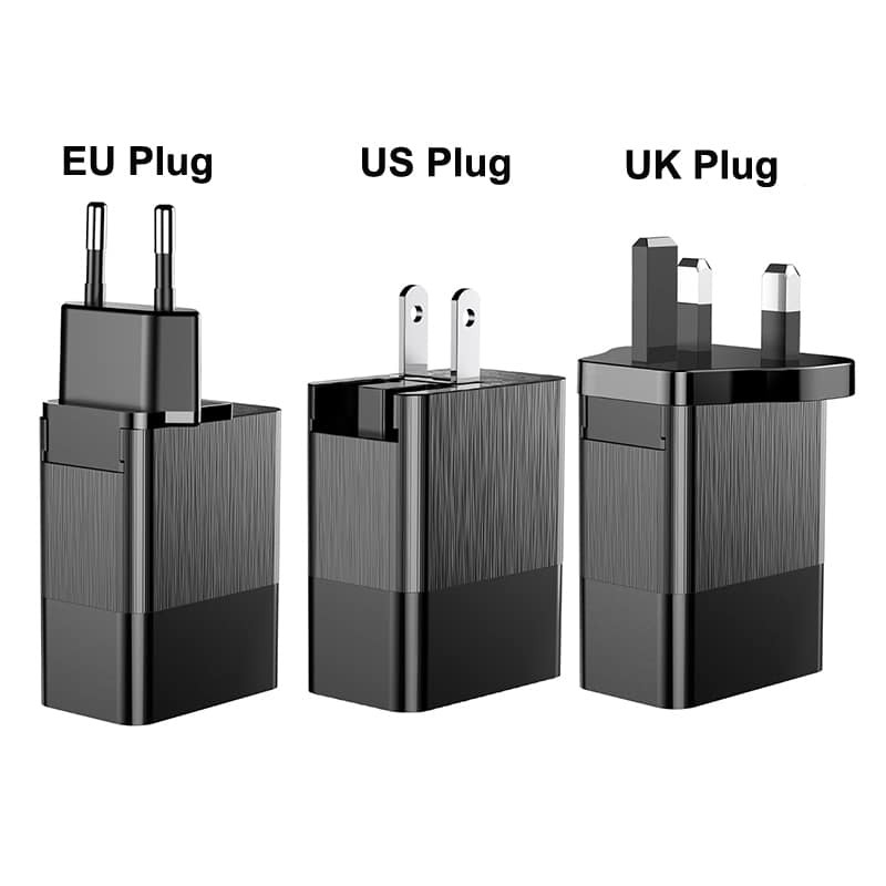 Bộ sạc đa năng kèm 2 chân du lịch - Baseus Duke Universal 3 Port USB