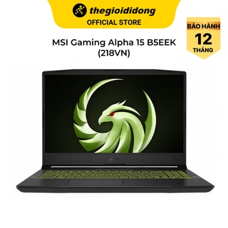 Laptop msi alpha 15 b5eek r7 5800h/16gb/512gb/8gb rx6600m/15.6"f/144hz/balo/chuột/win11//đen