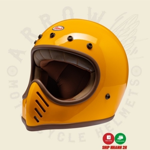 Mũ bảo hiểm fullface Raw Vintage III nhiều màu, nón bảo hiểm fullfface chất lượng cao - Arrowshop.vn