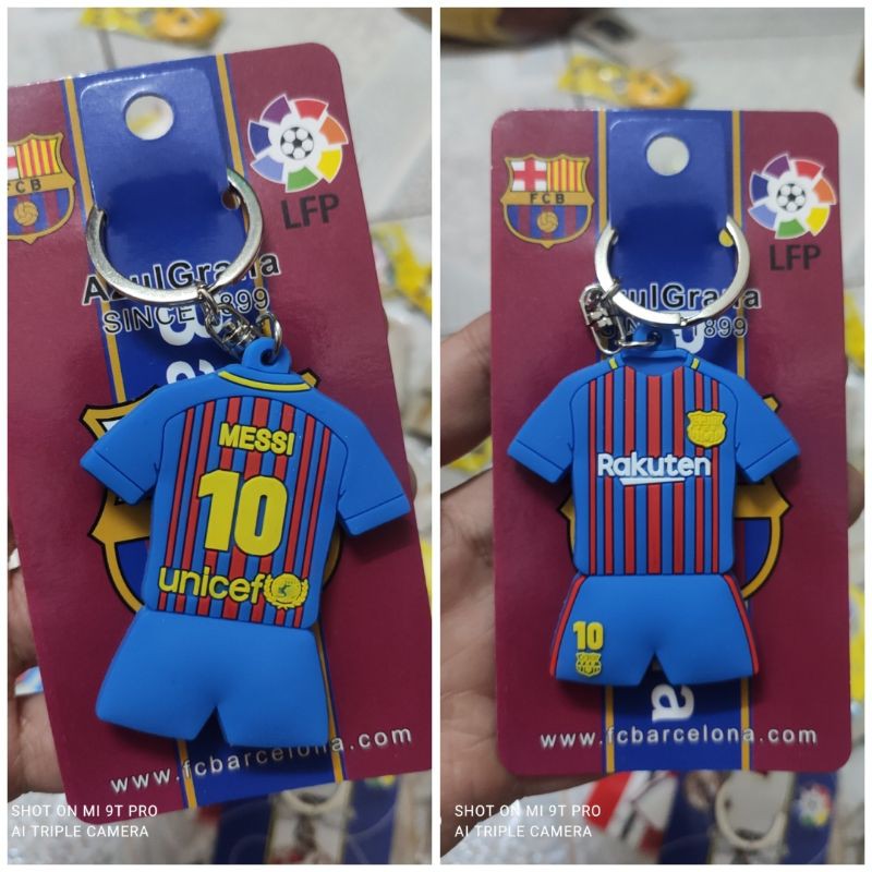 Móc khóa Silicone Bóng Đá,Cầu thủ Messi,FC Barcelona