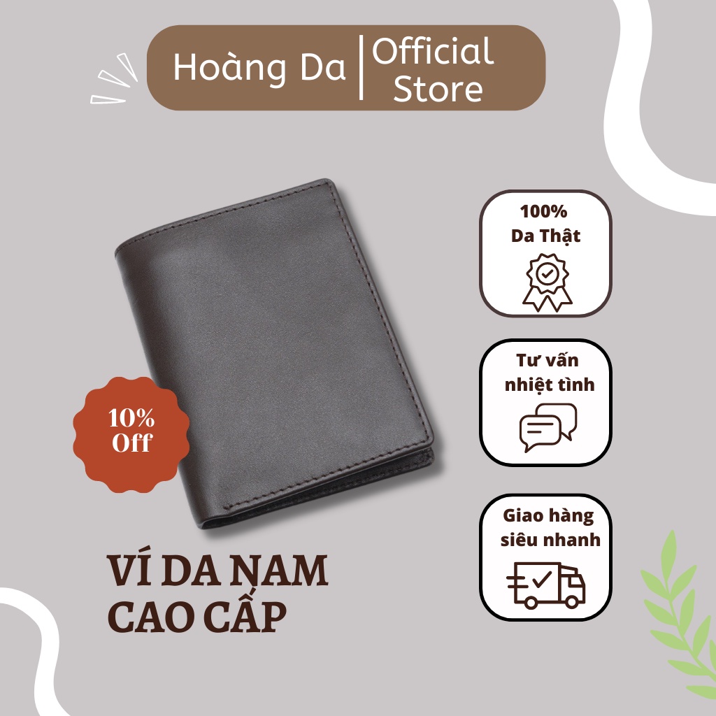 Ví Da Nam Da Bò Nappa Dáng Đứng, Bóp Nam Da Bò thật 100% - Hoàng Da Xưởng Da Cao Cấp
