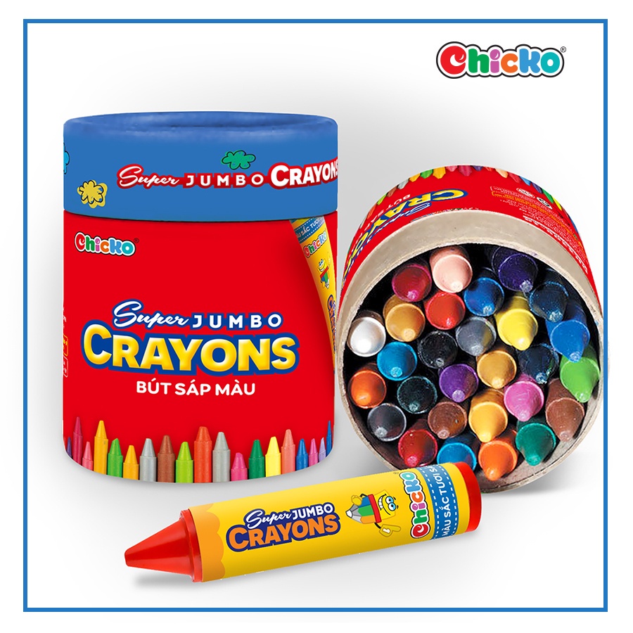 [Mã LT50 giảm 50k đơn 250k] Bút Sáp Màu Duka Super Jumbo Crayons (18 Màu) DK 3305 - 18