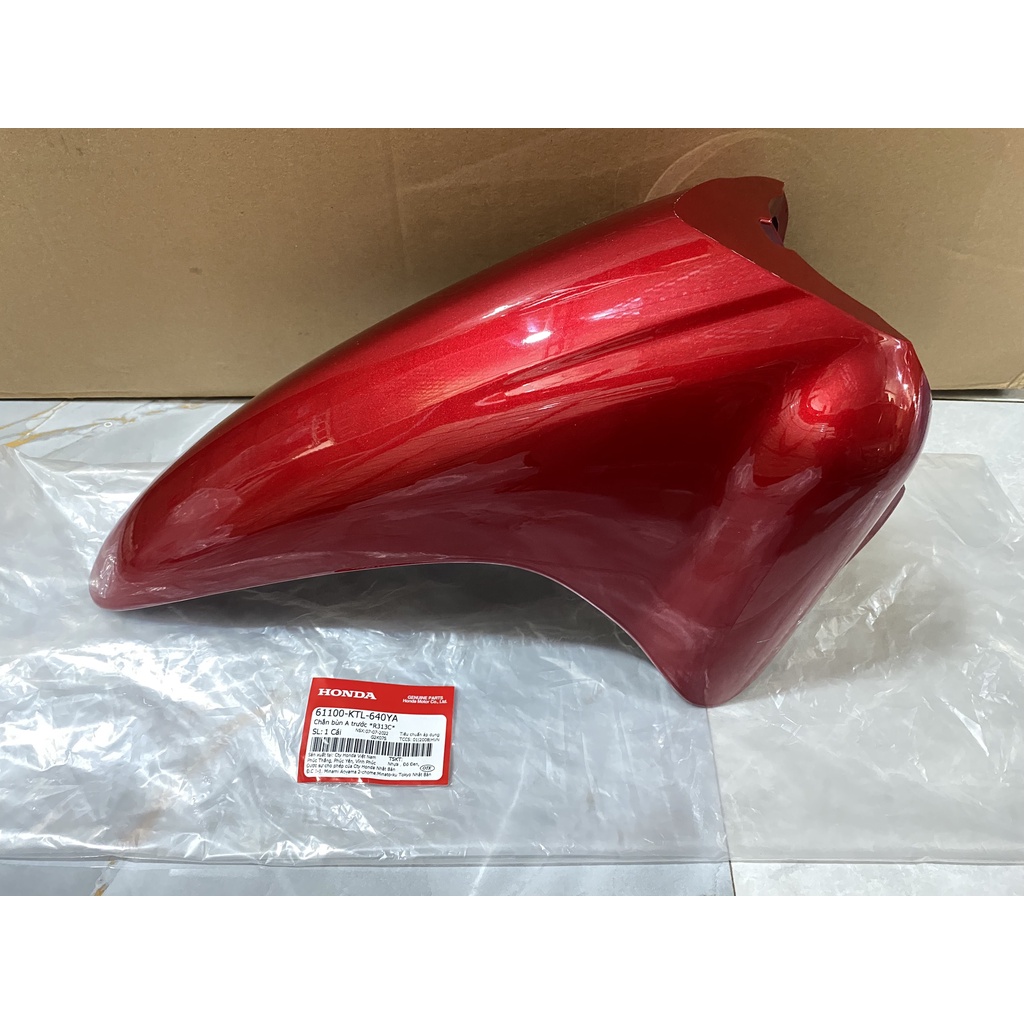 Chắn bùn A trước - Dè trước HONDA WAVE S100 năm 2007-2008 màu Đỏ. R313C* 61100KTL640YA