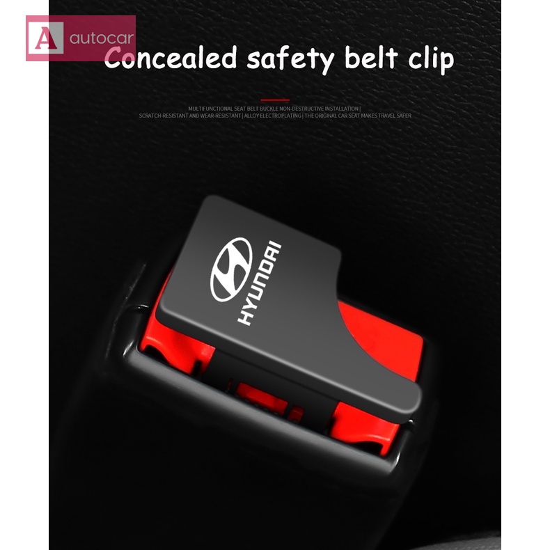 Chốt Khóa Dây An Toàn Bằng Hợp Kim Nhôm Cho Xe Hơi Hyundai Avante Tucson Starex Santa Sonata Veloster HB20 Creta Porter Grandeur