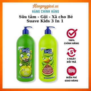 Sữa Tắm, Gội Và Xả Cho Trẻ Em Suave Kids 3 In 1 Của Mỹ 1,18 lít