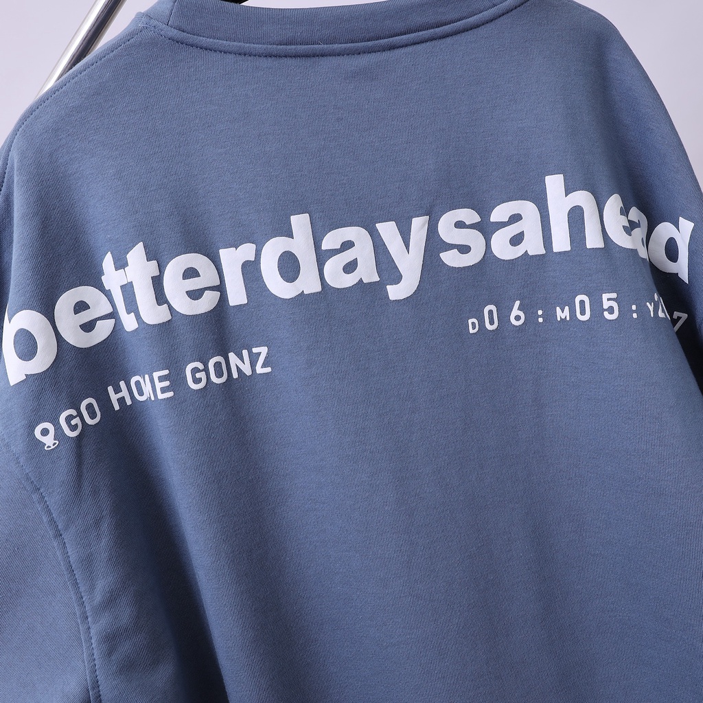 Áo Sweater Form Rộng Mùa Đông Sweater Betterdaysahead Gonz - Màu Xanh | BigBuy360 - bigbuy360.vn