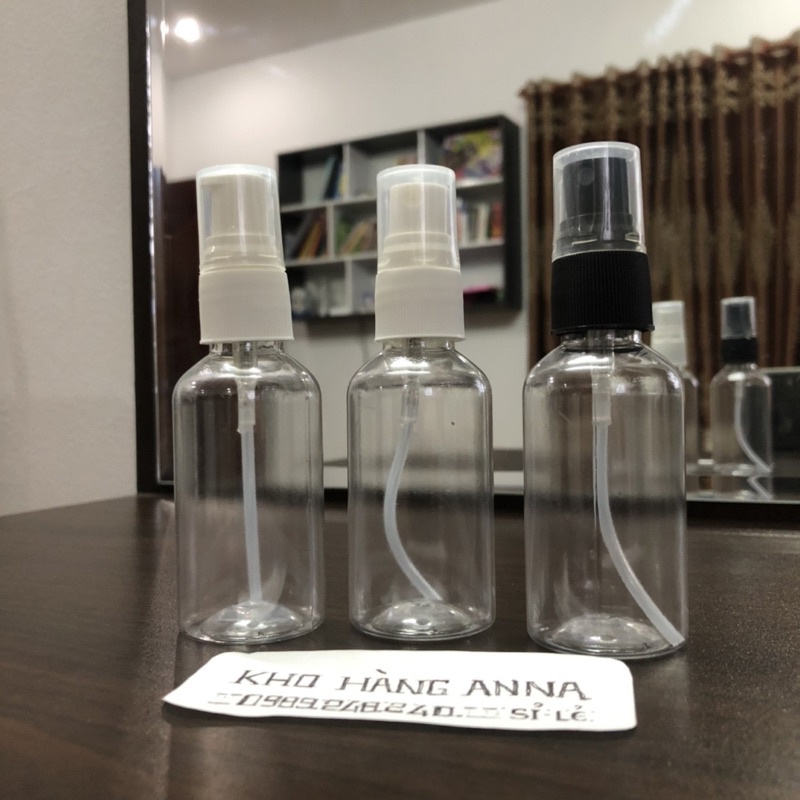 [HÀ NỘI] Chai nhựa Xịt sương 30ml - Lọ Chai pet đầu phun sương Trong suốt / Nâu chiết Mỹ phẩm