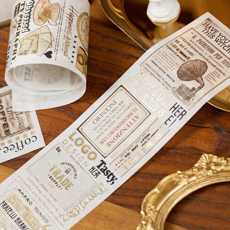 Băng dính nhũ giấy washi dạng tấm WT305