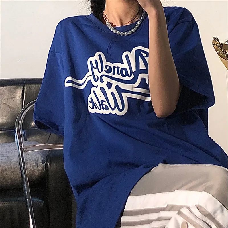 Áo Thun Nữ Tay Ngắn In Chữ Đơn Giản Phong Cách Hàn Quốc