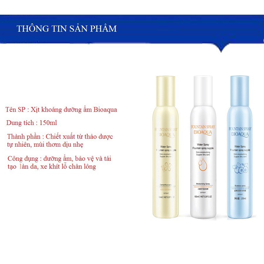 Xịt Khoáng Dưỡng Ẩm BIOAQUA XKB01 150ml SAKOVI | BigBuy360 - bigbuy360.vn
