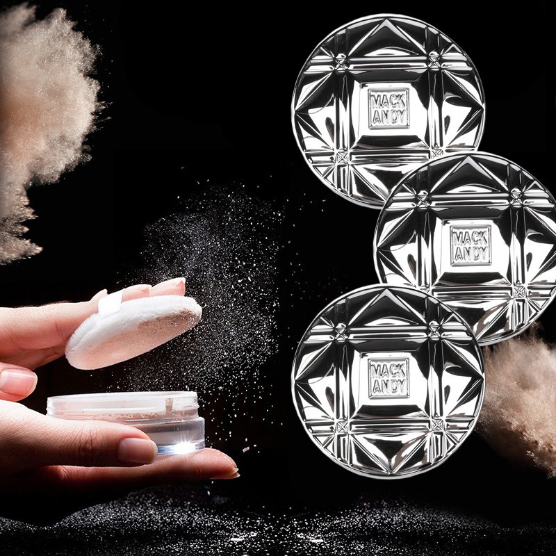Phấn phủ Mack Andy, phấn phủ kiềm dầu dạng bột Mack Andy che khuyết điểm, làm sáng da, dưỡng ẩm, chống thấm nước