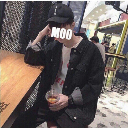 áo khoác jean nam màu đen trơn  AK280