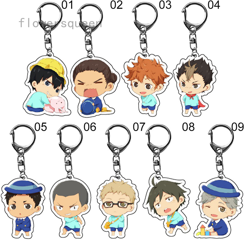 Móc khóa in hình nhân vật hoạt hình Haikyuu dễ thương