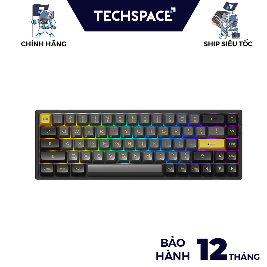 Bàn phím cơ AKKO 3068B Multi-modes Black Gold  -Bảo hành 12 tháng