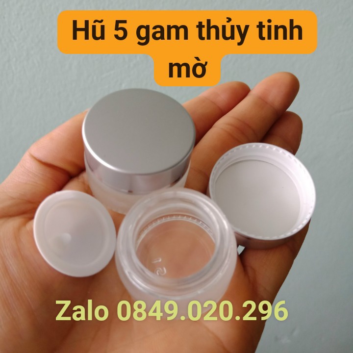 Hũ chiết mỹ phẩm 5 gam thủy tinh phun mờ Siêu Đẹp